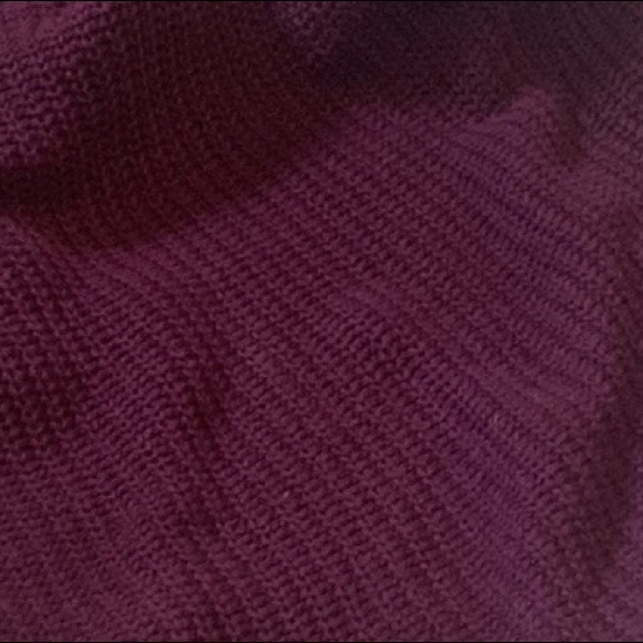 Ambiance Apparel Cold Shoulder Ladder Sleeves Sweater Dark Wine Size Small - Picture 2 of 8